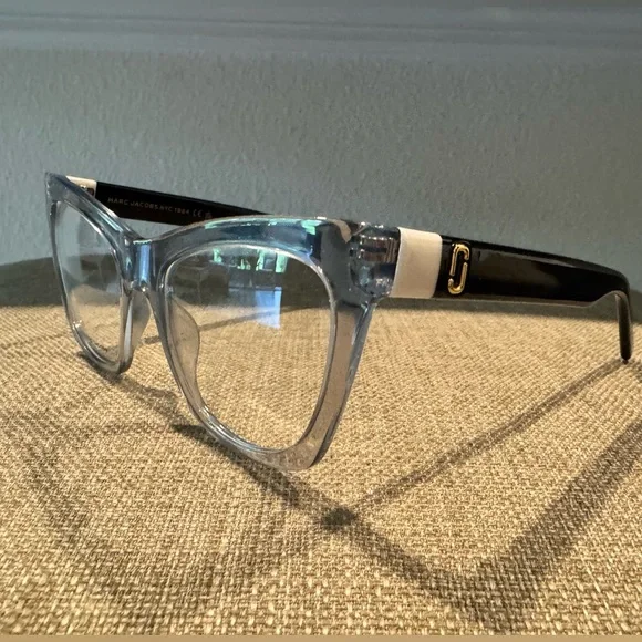 NWOT - Marc Jacobs Transparent Cat Eye Frame Prescription Glasses - Picture 2 of 4